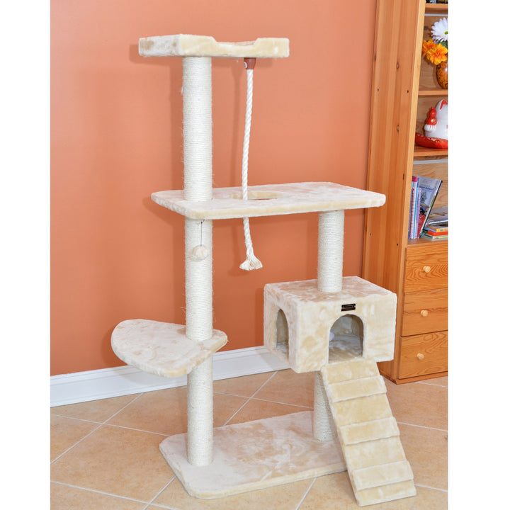 Armarkat Classic Cat Tree A5801 Beige Real Wood Multi-Level Activity 58" Image 6