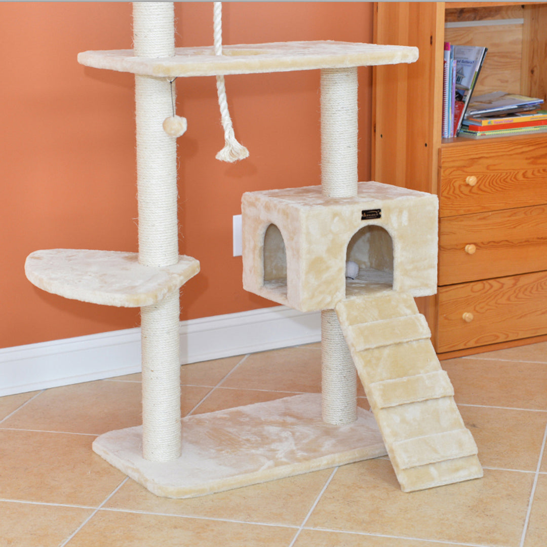 Armarkat Classic Cat Tree A5801 Beige Real Wood Multi-Level Activity 58" Image 8