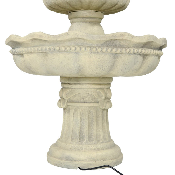 Sunnydaze Pineapple Fiberglass Outdoor 3-Tier Water Fountain Image 6