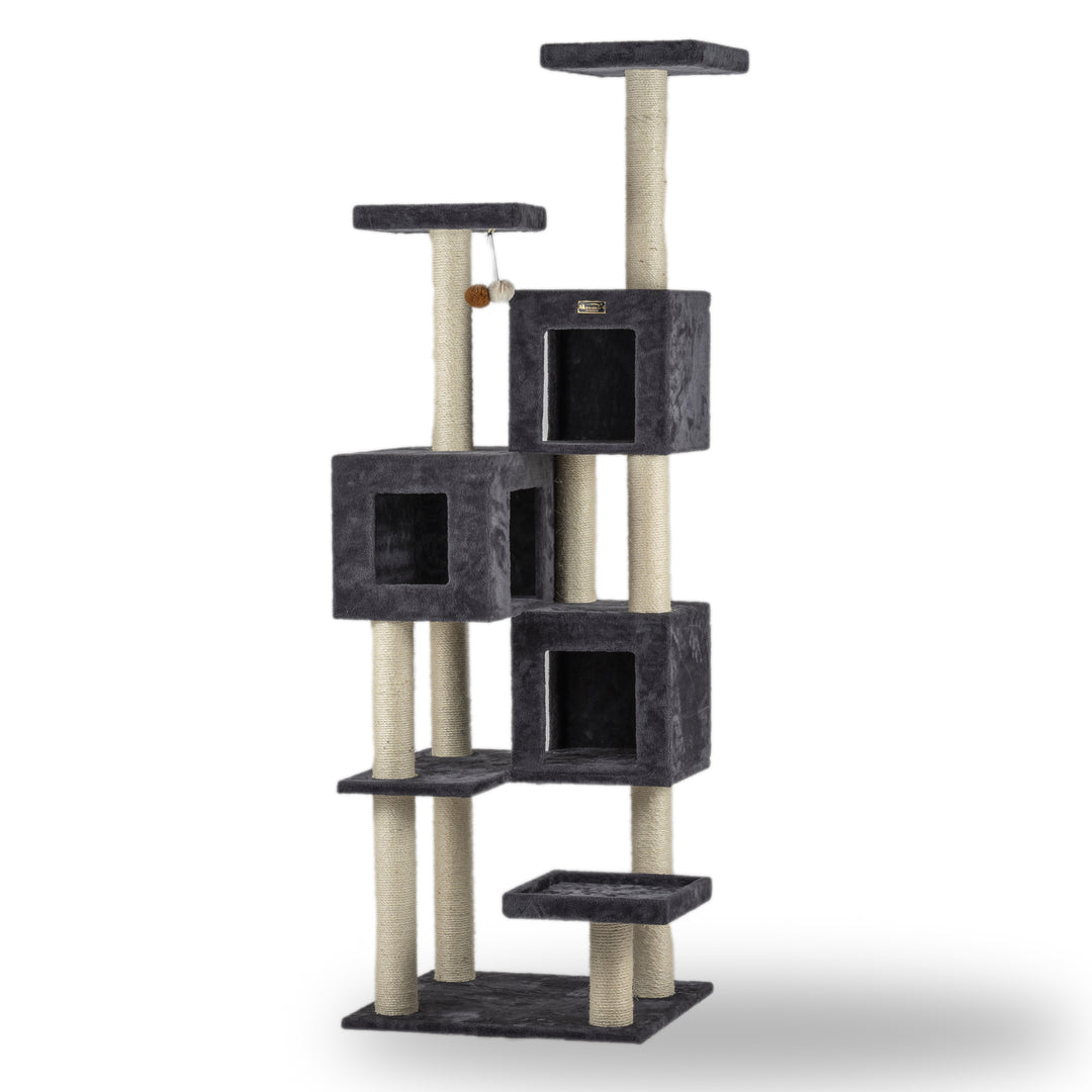 Armarkat Cat Tower Extra Large Gray Wood Cat Tree Multiple Condos A8104 Image 10