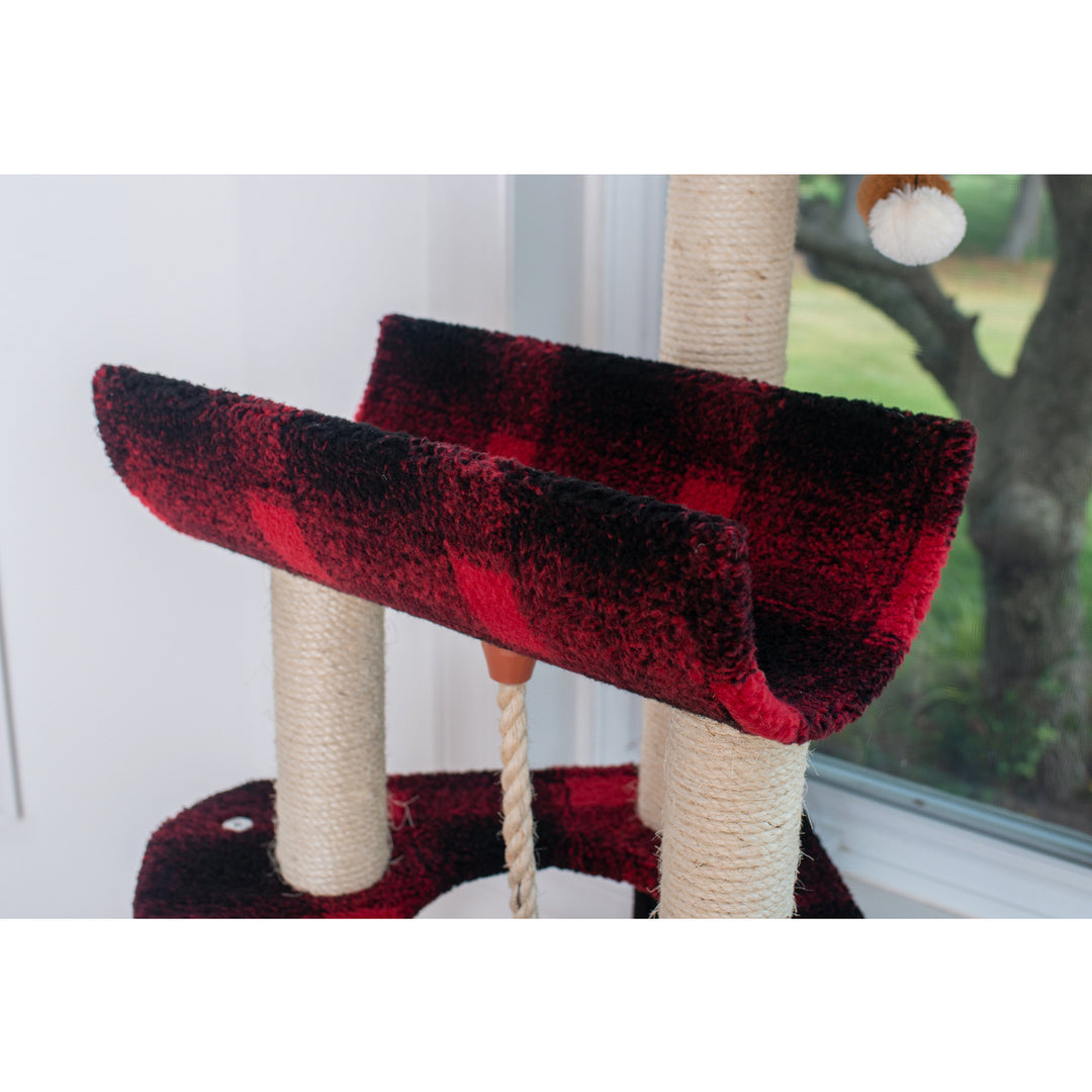 Armarkat Carpeted Real Wood Cat Tree with Multiple Features, Jackson Galaxy Approved Image 4