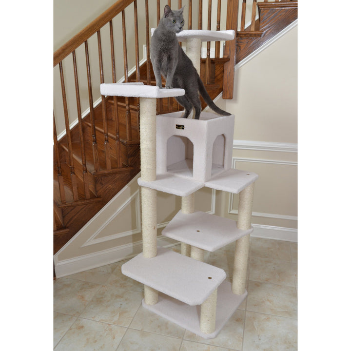 Armarkat B6802 Ivory Cat Tree 6 Levels Condo Jackson Galaxy Approved 68" Image 4