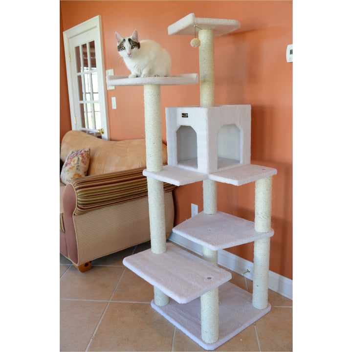 Armarkat B6802 Ivory Cat Tree 6 Levels Condo Jackson Galaxy Approved 68" Image 5