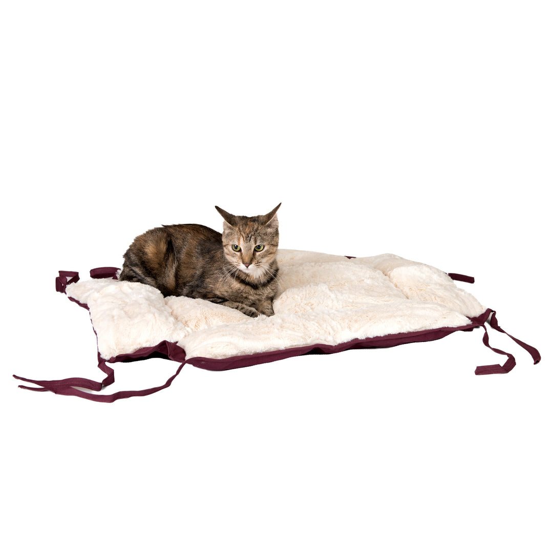 Armarkat Pet Bed Model C06 Cushion Bed Burgundy Ivory for Cats Small Dogs Image 8