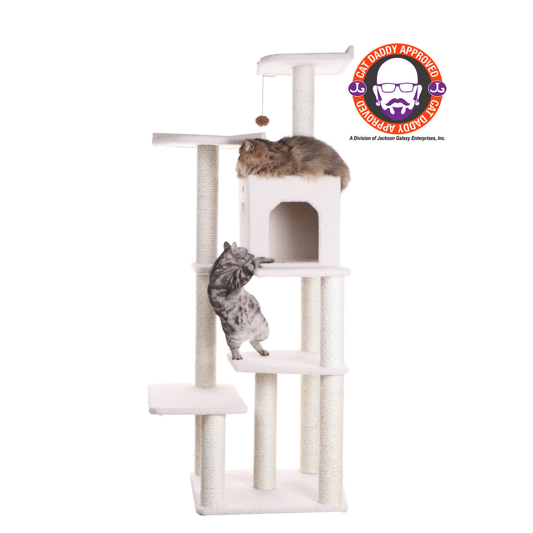 Armarkat B6802 Ivory Cat Tree 6 Levels Condo Jackson Galaxy Approved 68" Image 1