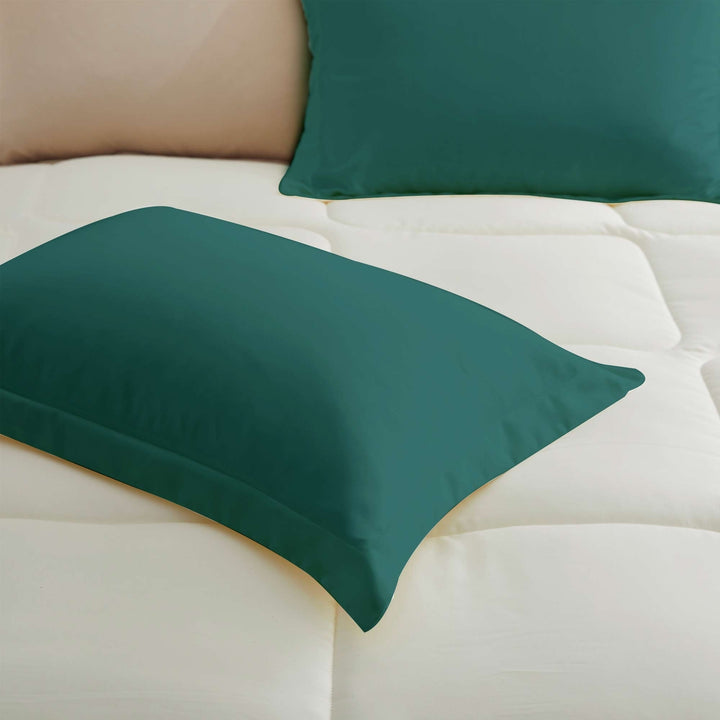 All Season Satin Down Alternative Comforter Set with Pillow Shams Image 10