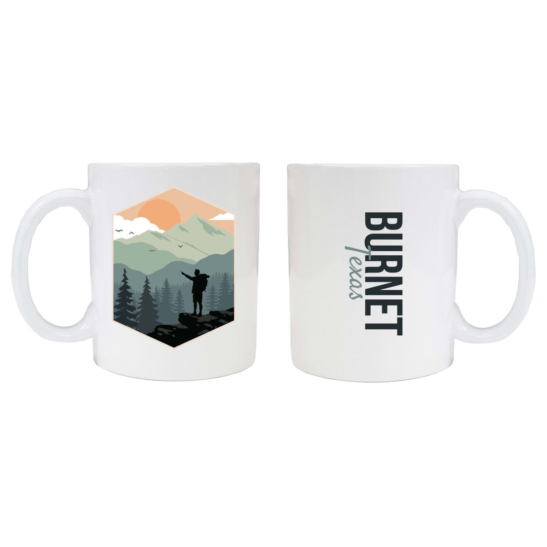 Burnet Texas Souvenir Hike Outdoors Design 8oz Coffee Mug 2-Pack Image 1