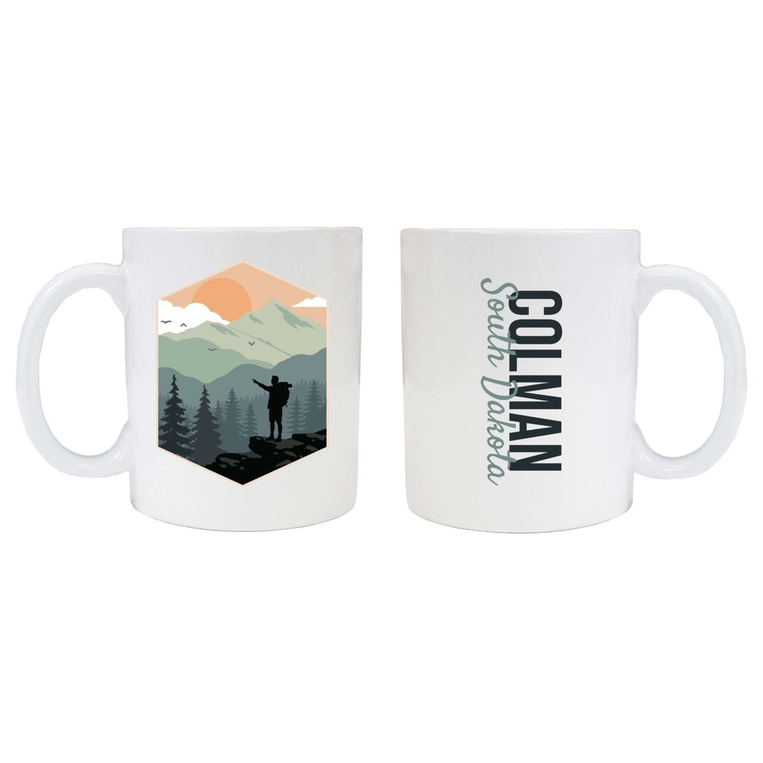 Colman South Dakota Souvenir Hike Outdoors Design 8oz Coffee Mug 2-Pack Image 1