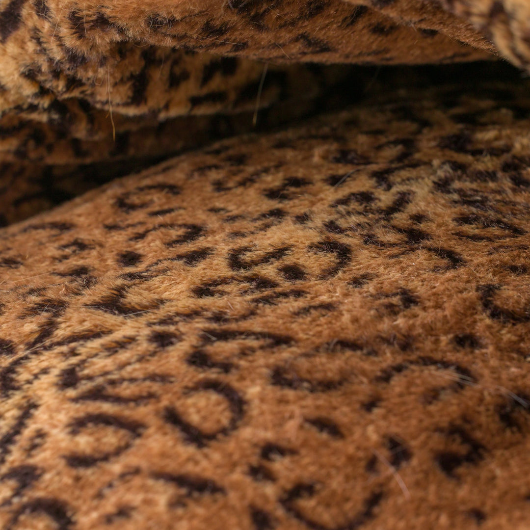 Armarkat C31 Mocha Leopard Cuddle Cave Cat Bed Waterproof Plush 20x20x11 Image 5