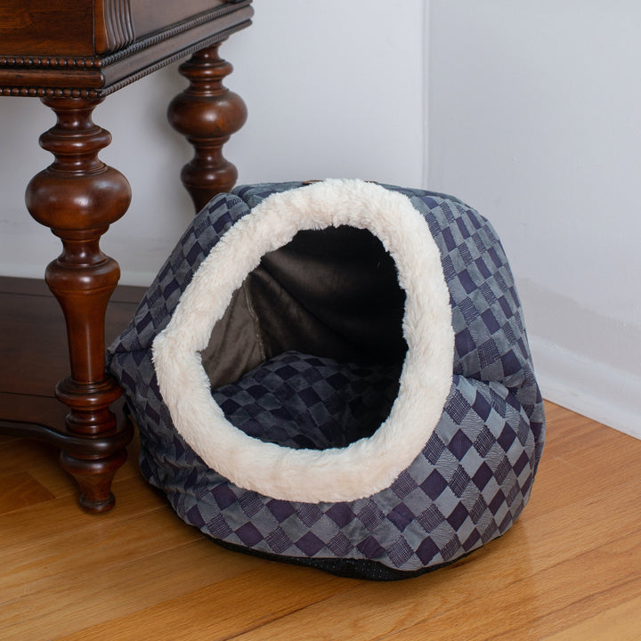 Armarkat Cat Bed Model C44, Blue Checkered Image 6