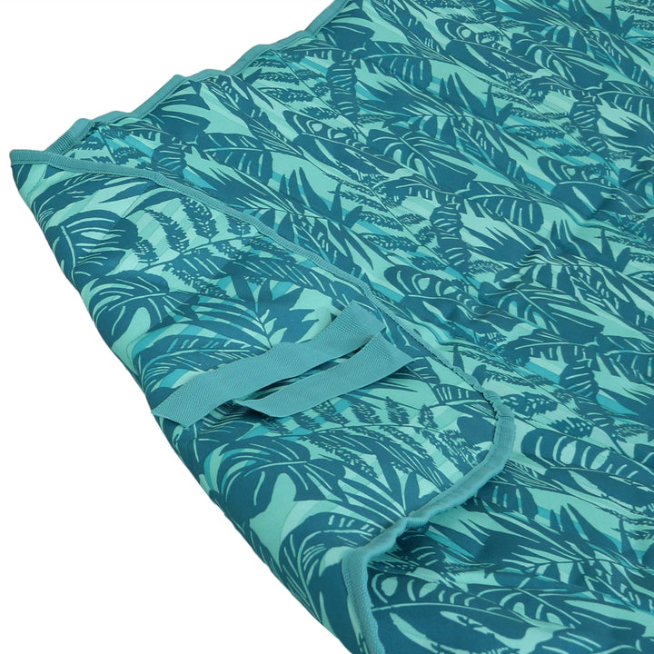 Sunnydaze Outdoor Polyester Hammock Pad and Pillow Set - Cool Blue Tropics Image 6