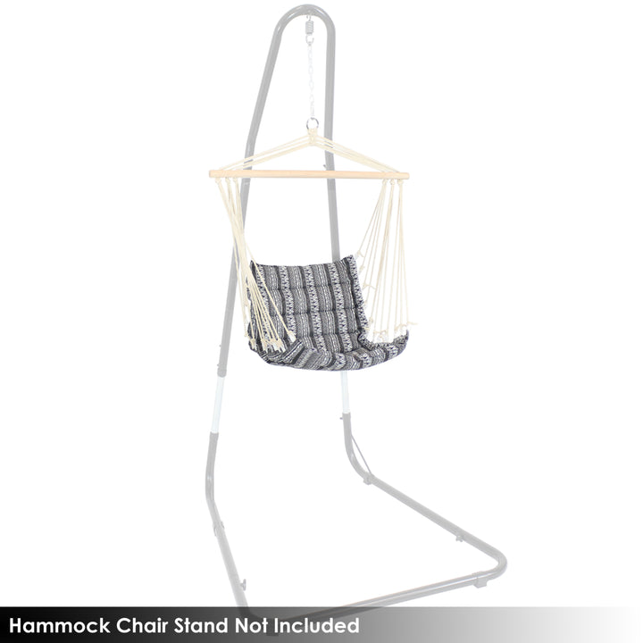 Sunnydaze Polycotton Padded Hammock Chair with Spreader Bar - Boho Print Image 7