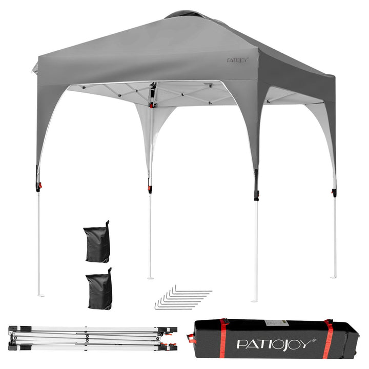 6.6x6.6 FT Pop up Canopy Tent Shelter Height Adjustable w/ Roller Bag Image 5