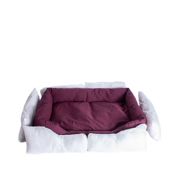 Armarkat Model D01FJH-X Extra Large Burgundy Bolstered Pet Bed Image 5