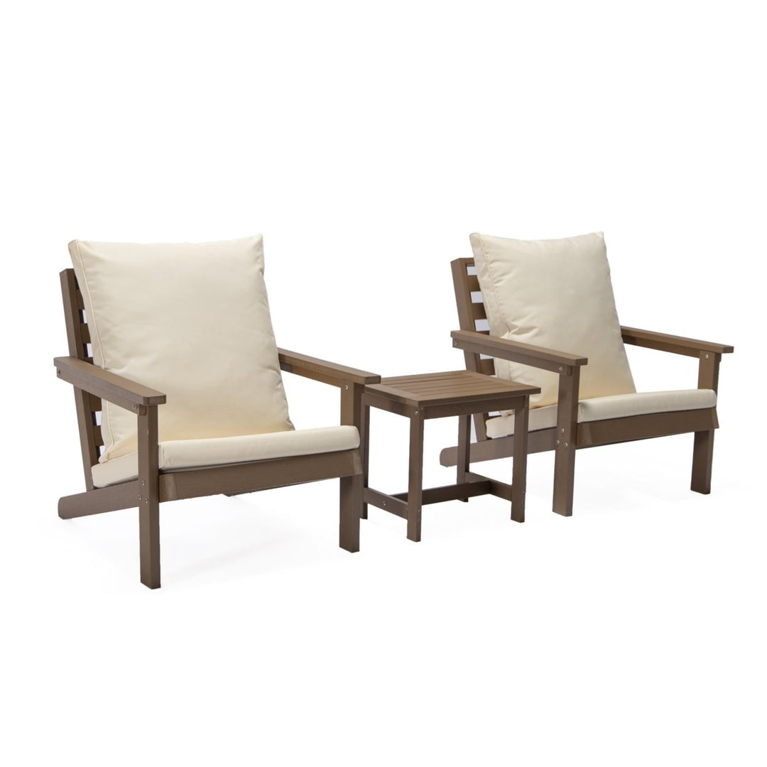 Lavender Outdoor 3pc Seating Group, Teak Image 2