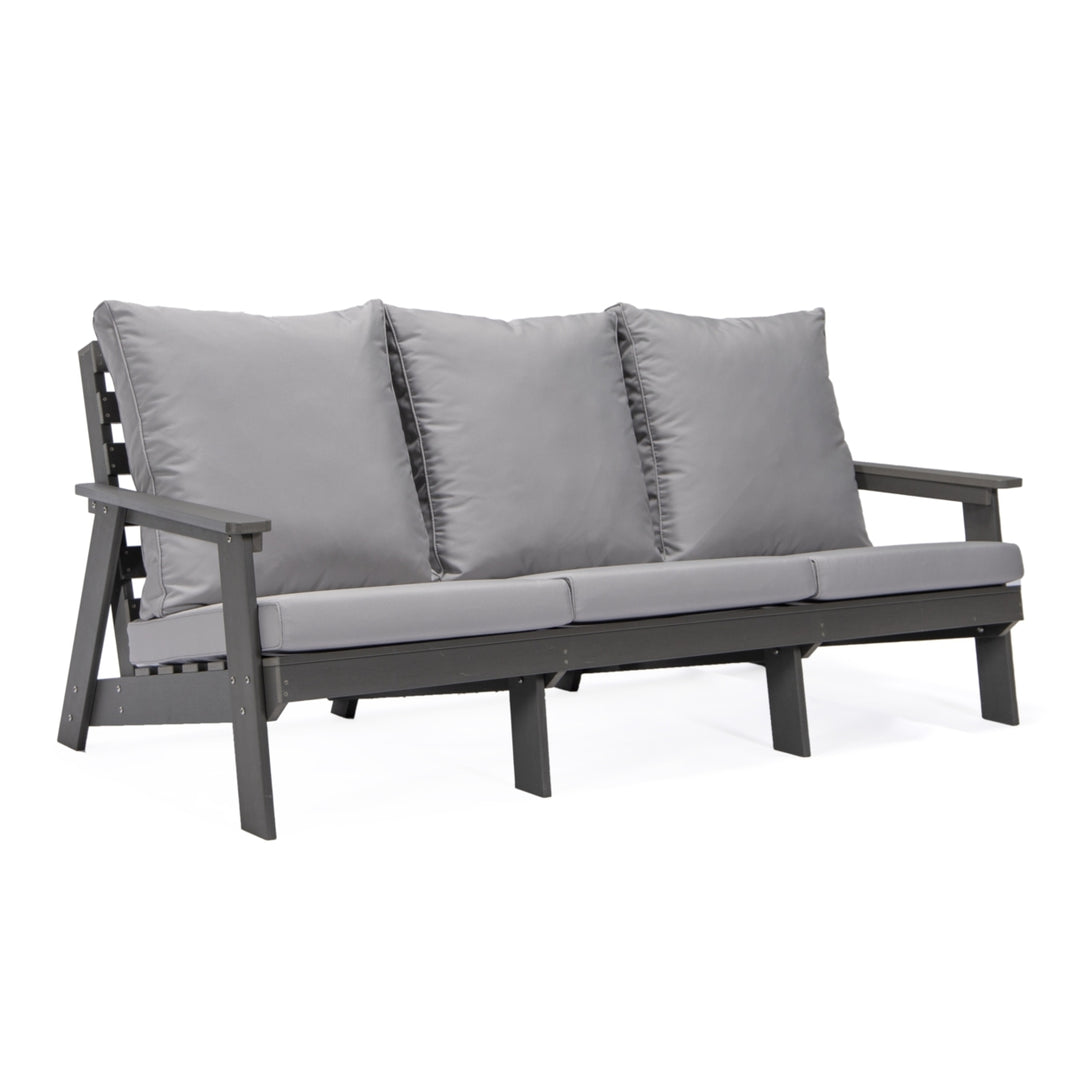 Leyah Outdoor 4pc Seating Group, Dark Grey Image 4