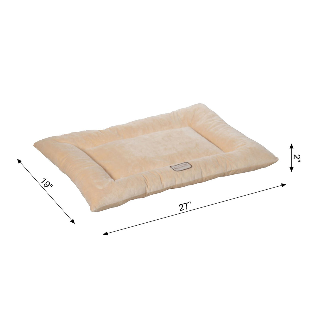 Armarkat M01CMH-M Medium Dog Bed Mat Beige 27x19 Soft Velvet Poly Fill Image 5