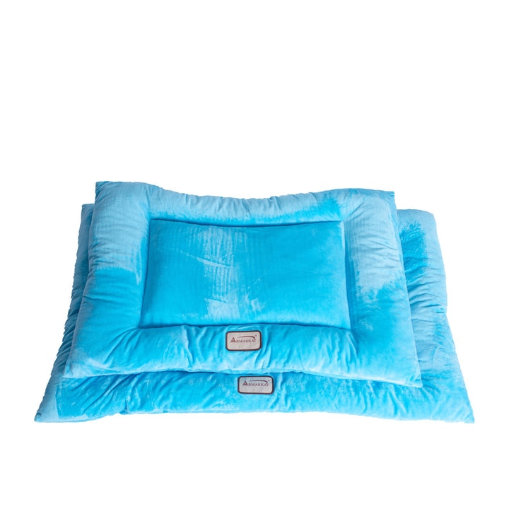 Armarkat M01CTL-M Medium Pet Bed Mat Sky Blue 27x19 Velvet Cushion Image 6