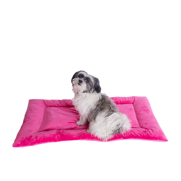 Armarkat M01CZH-M Medium Pet Bed Mat Pink Velvet Poly Fill Cushion 27x19 inches Image 5