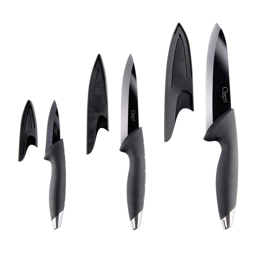 Ozeri Elite Chef Black Ceramic Knife Set 6-Piece Ergonomic Lightweight Sharp Image 1