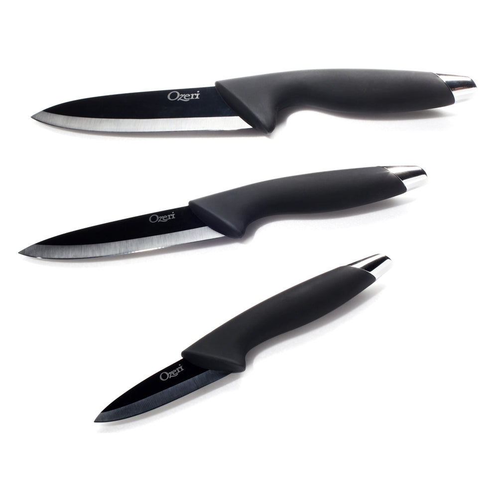 Ozeri Elite Chef Black Ceramic Knife Set 6-Piece Ergonomic Lightweight Sharp Image 2