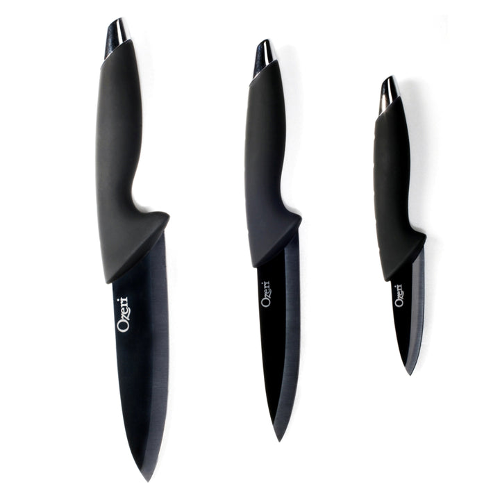 Ozeri Elite Chef Black Ceramic Knife Set 6-Piece Ergonomic Lightweight Sharp Image 8