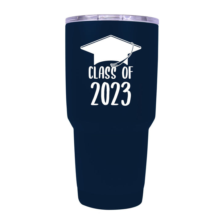 Class of 2023 Graduation 24 oz Insulated Stainless Steel Tumbler Navy Image 1