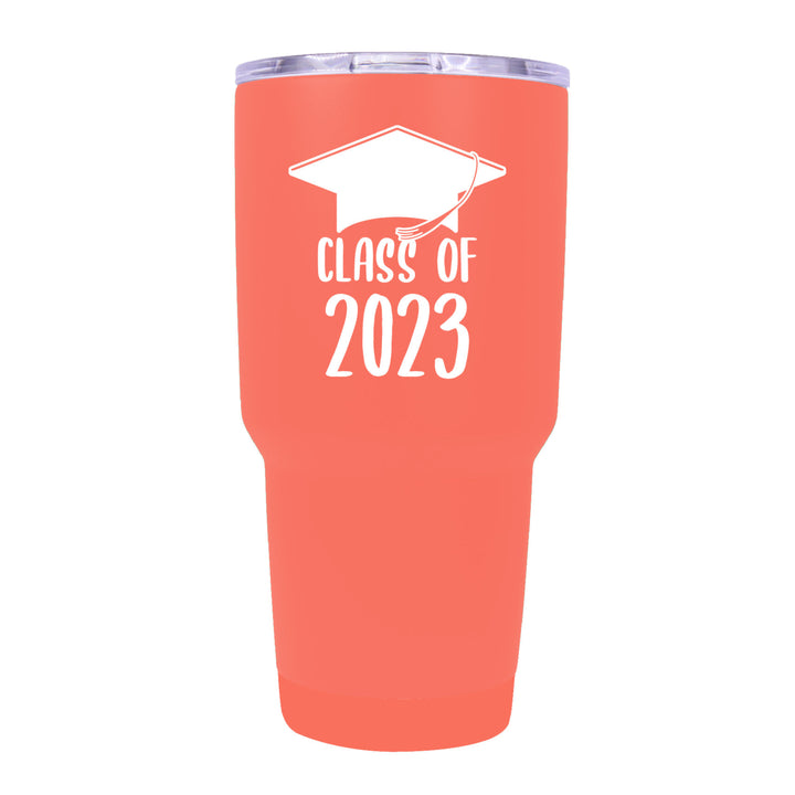 Class of 2023 Graduation 24 oz Insulated Stainless Steel Tumbler Navy Image 9