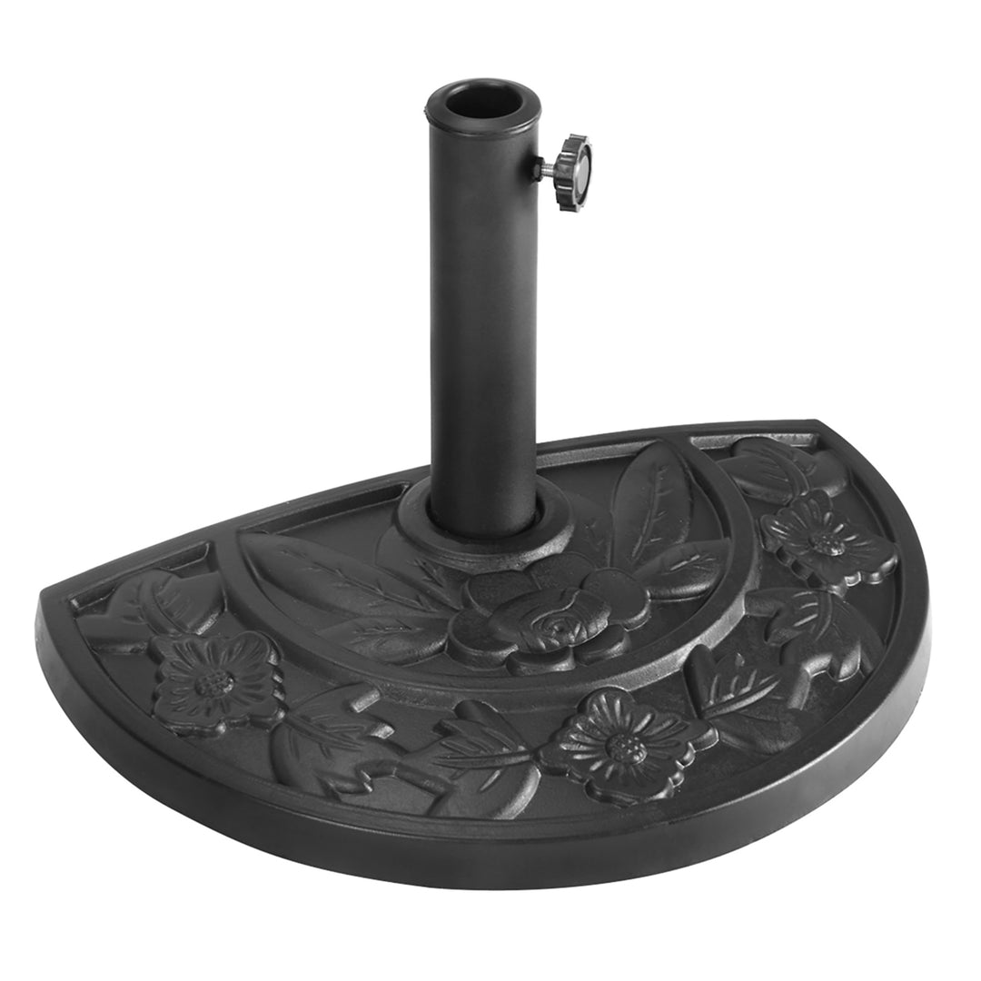 20 Outdoor Patio Half Round Umbrella Base Stand Resin Deck Table Sun Shade Image 1