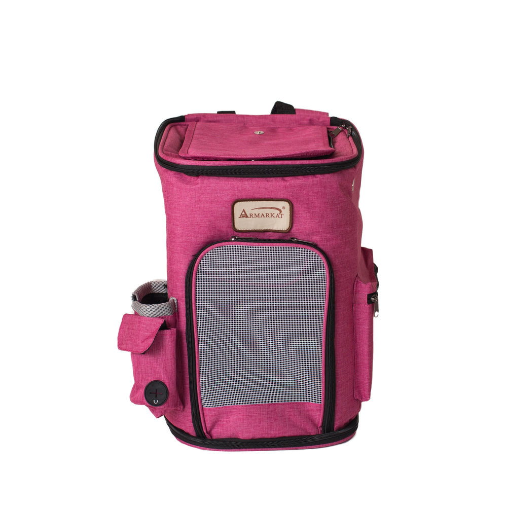 Armarkat PC301P Pet Carrier Backpack Pink Gray Soft-Sided 17x11x11 inches Image 2