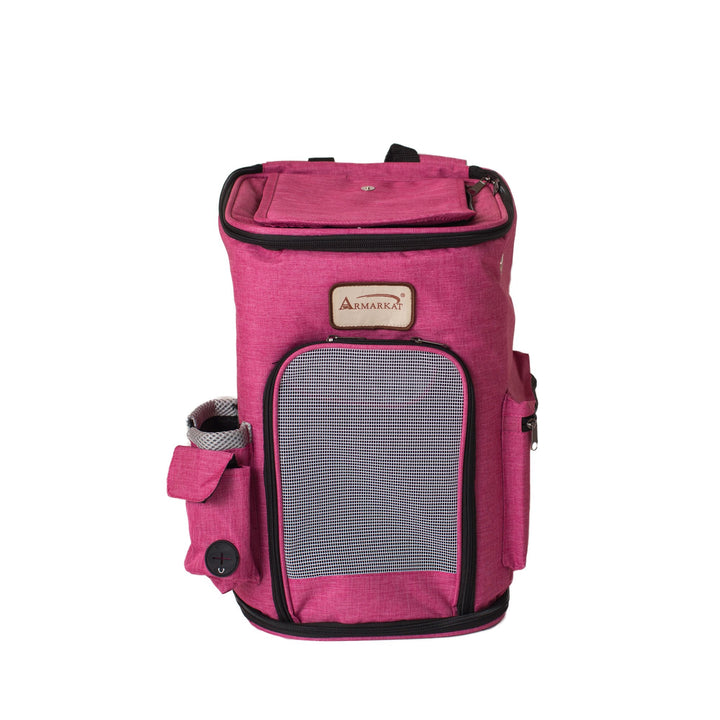 Armarkat PC301P Pet Carrier Backpack Pink Gray Soft-Sided 17x11x11 inches Image 2