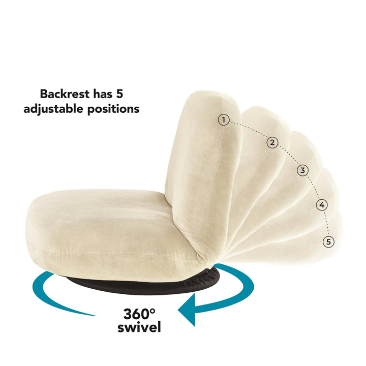 Mckenzi Chair - 5 Adjustable Positions, 360 Swivel, Reclines to Flat, Washable Cover, Steel Rod Construction Image 9