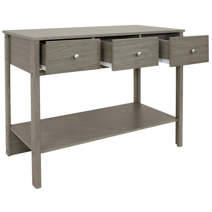 Sunnydaze Classic Entryway Table with Drawers - Thunder Gray - 30 in Image 10