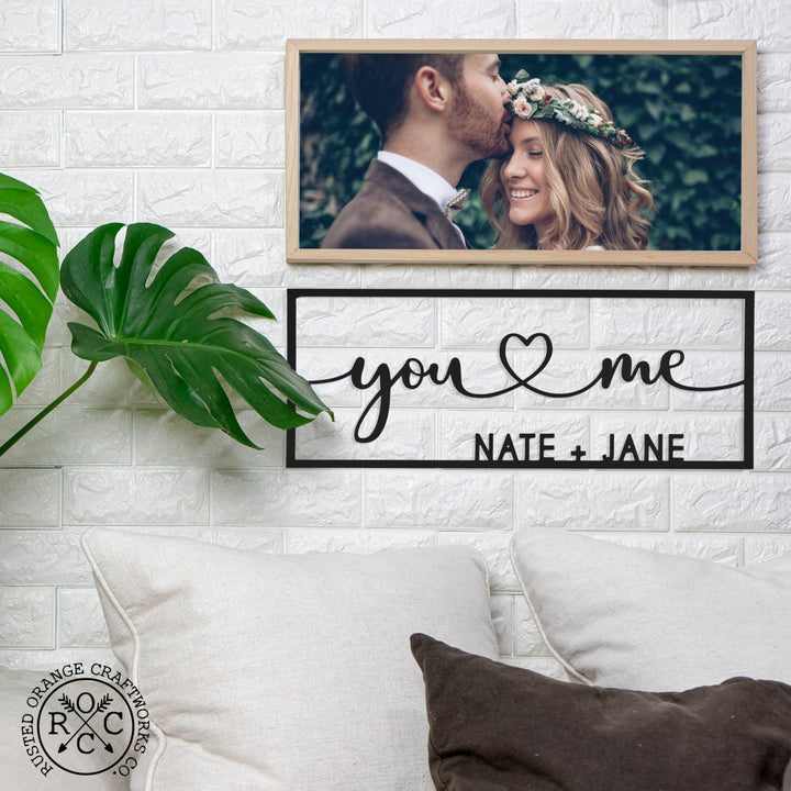 So Happy Together Personalized Name Sign - You And Me sign for bedroom or wedding Image 5