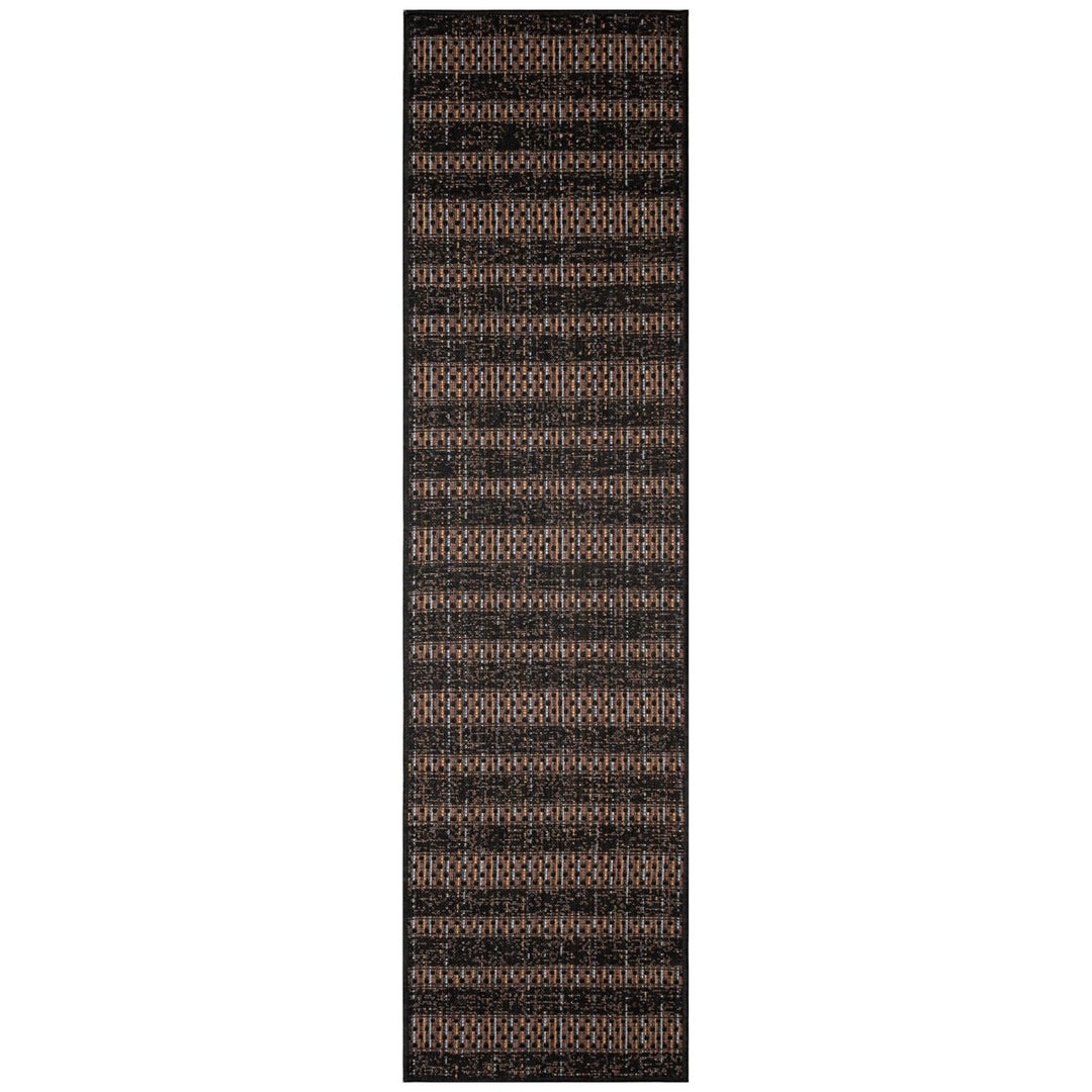 Liora Manne Avena Panel Stripe Indoor Outdoor Area Rug Midnight Image 1
