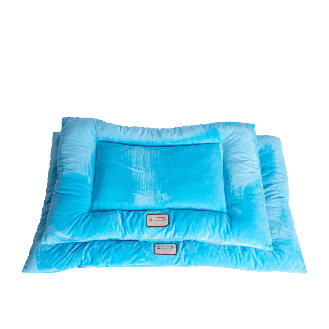 Armarkat M01CTL-L Large Sky Blue Pet Bed Mat with Poly Fill Cushion Image 5