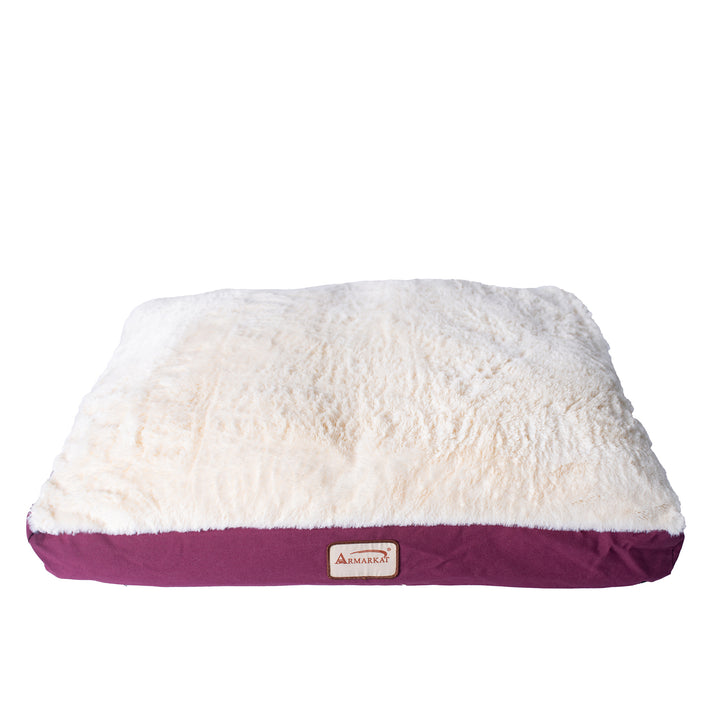 Armarkat Medium Pet Bed Mat Burgundy Ivory 28x22 Waterproof Anti-Skid Image 5