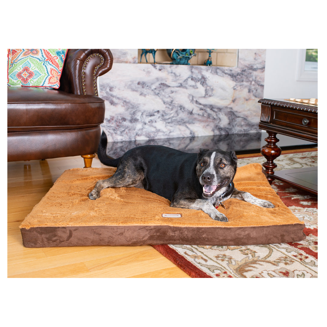 Armarkat M06 Large Memory Foam Orthopedic Pet Bed Mocha Earth Brown 39x28 Inches Image 3