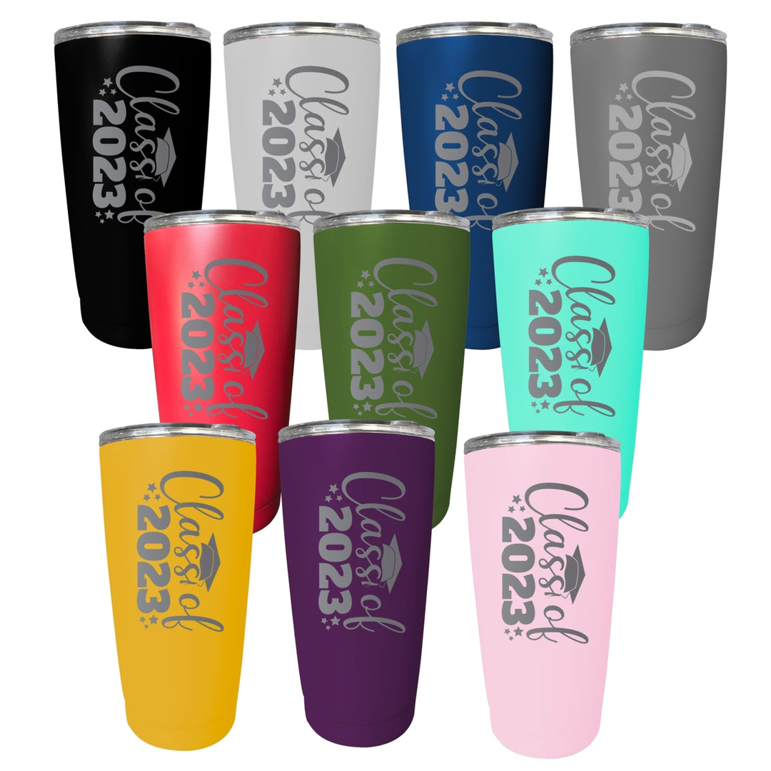 Class of 2023 Graduation 16 oz Engraved Stainless Steel Insulated Tumbler Colors Image 1