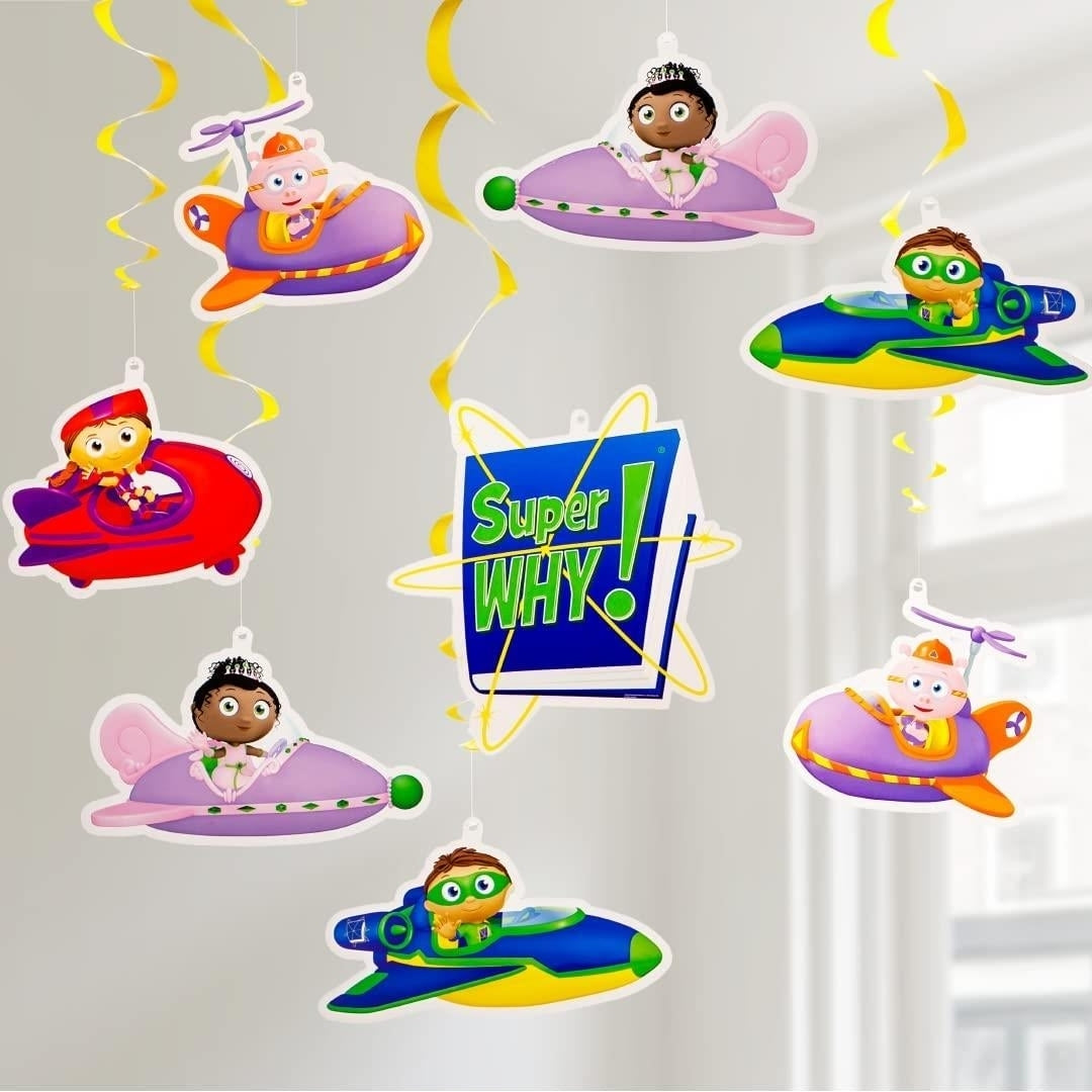 Super Why Kids Themed Party In A Box Complete Kit for 8 Favor Boxes Banner Mighty Mojo Image 7