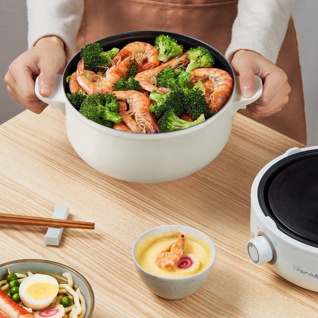 2.5L Electric Hot Pot Electric Cooker Skillet Non-Stick Rapid Noodles Cooker with Lid 220V Image 7