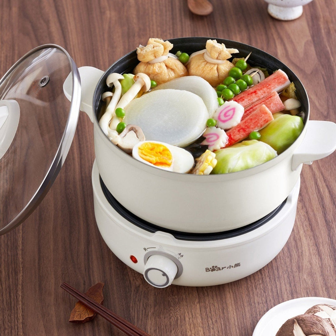 2.5L Electric Hot Pot Electric Cooker Skillet Non-Stick Rapid Noodles Cooker with Lid 220V Image 8