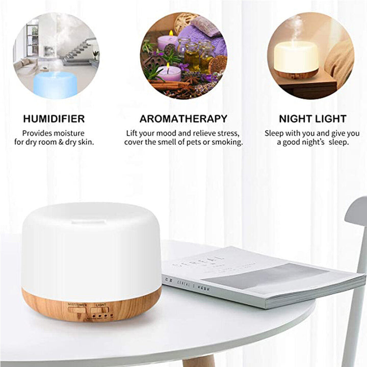 300ml Aroma Diffuser Humidifier with colorful Light Timing Function Low Noise for Home Office Car 220V Image 3