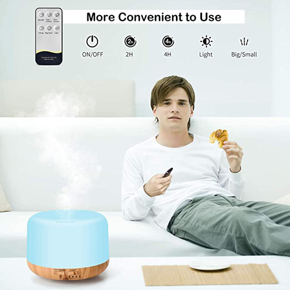 300ml Aroma Diffuser Humidifier with colorful Light Timing Function Low Noise for Home Office Car 220V Image 4