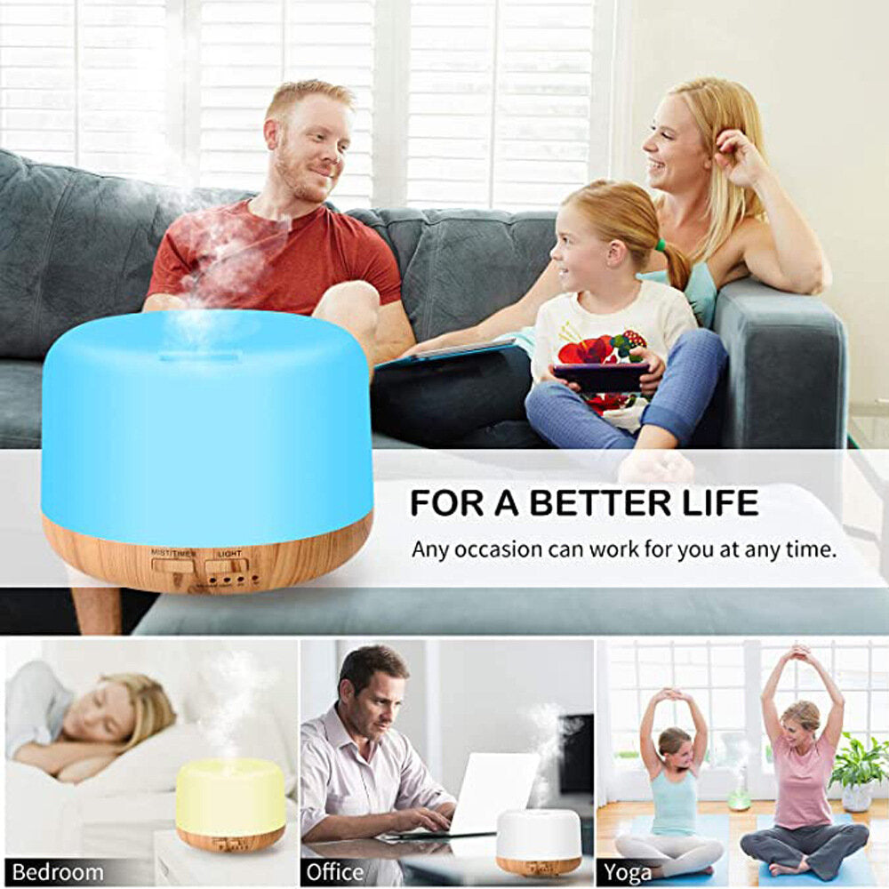 300ml Aroma Diffuser Humidifier with colorful Light Timing Function Low Noise for Home Office Car 220V Image 5