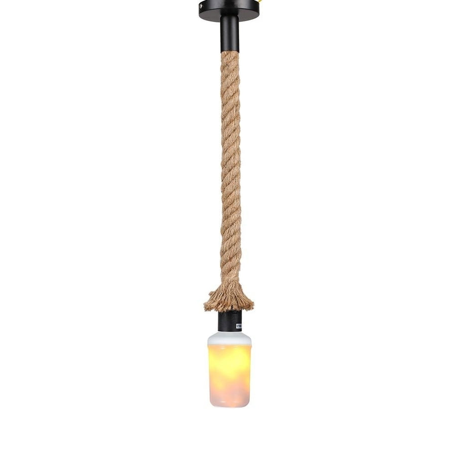 50cm E27 Hanging Pendant Ceiling Light with LED Fire Effect Bulb AC220V-240V Image 1