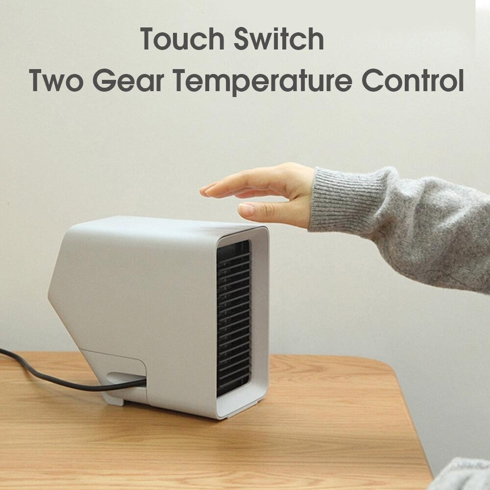 Electric Heater 50 Dual Angle Adjustment Desktop Ground Usage 2 Gears Touch Control PTC Ceramic Heating for Office Home Image 3