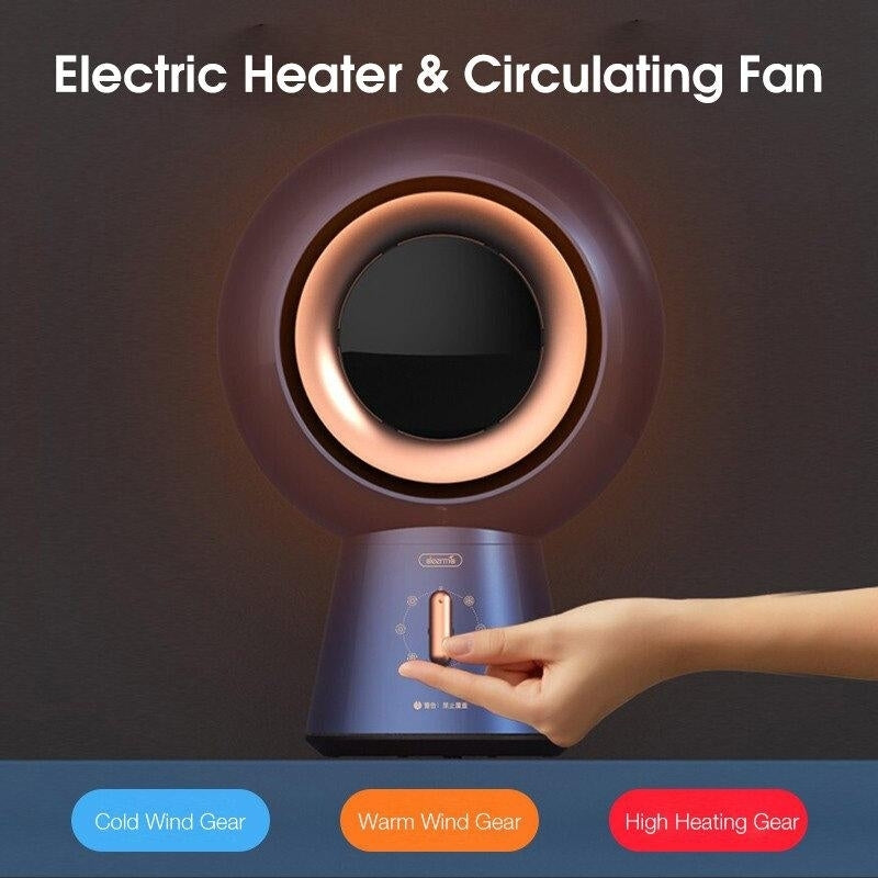 Electric Heater 65Wide Angle 6 Gear Adjustment Ceramic PTC Heating Desktop,Floor Dual Purpose Low Noise for Home Office Image 3