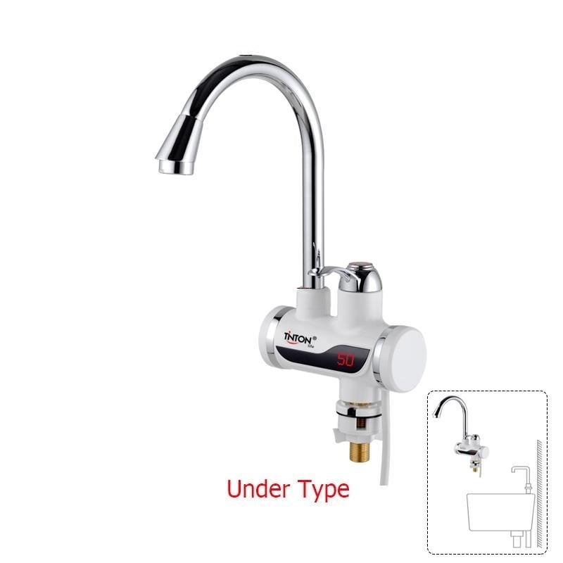 Instant Tankless Electric Water Heater Kitchen Heating Tap Faucet with LED 220V Image 2