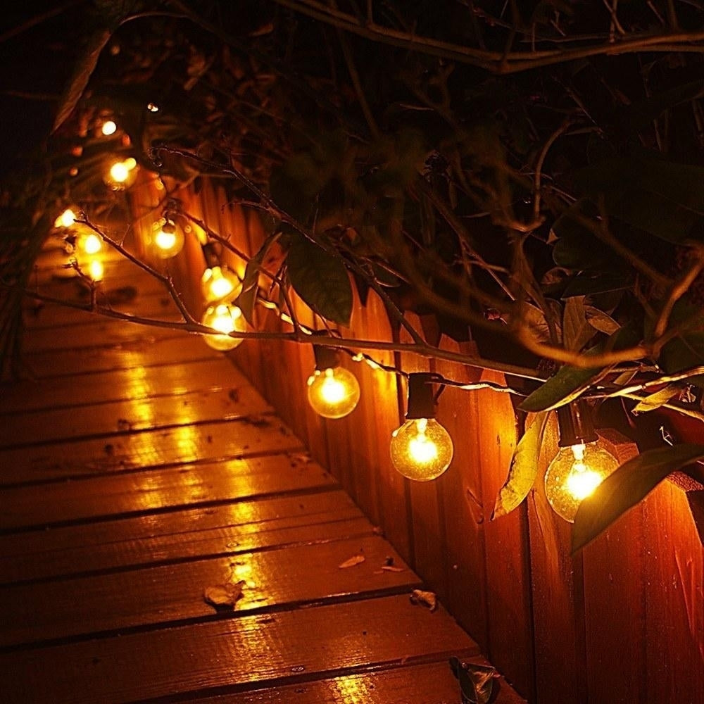 Glass Bulb Garden Yard Fence Warm Goble Lamp Holiday Lights String Indoor Outdoor Decoration 220V Image 6